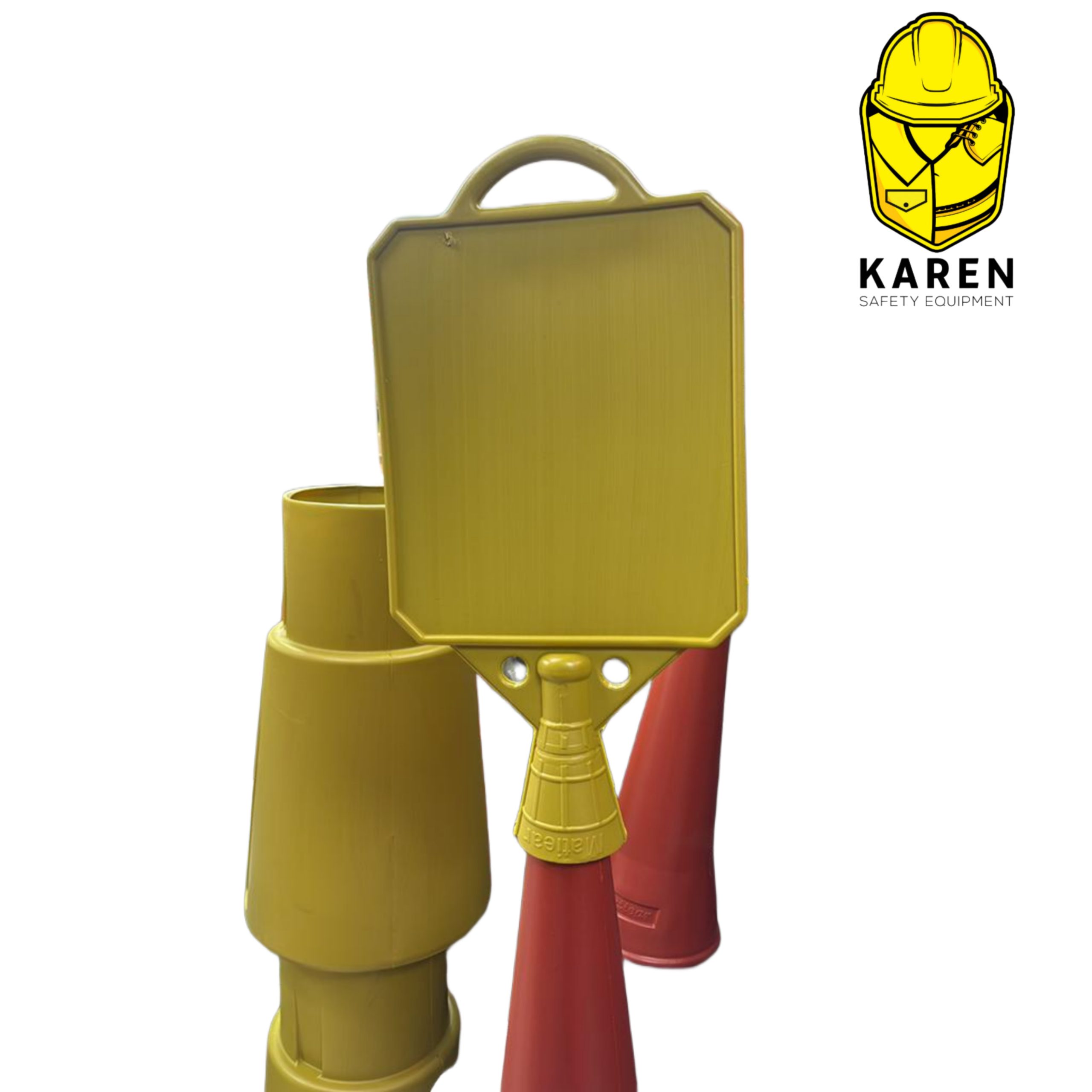 سرتابلو کله قندی | تابلو هشدار قابل نصب روی کله‌قندی ترافیکی