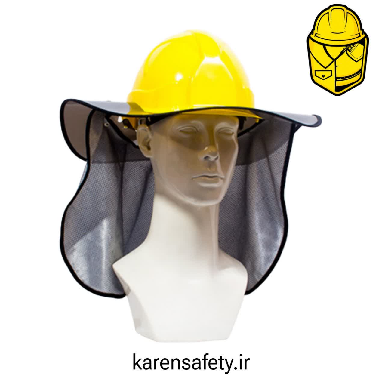 نقاب آفتاب‌گیر دور کلاه ایمنی پرشین | همراه با پارچه پشت گردن و بدون پارچه
